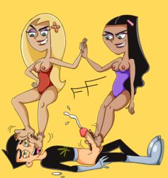 breasts danny_fenton danny_phantom feet female foot_fetish foot_folk foot_lick foot_licking foot_sniffing foot_worship footjob nickelodeon paulina_sanchez star star_(danny_phantom)