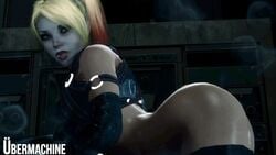 1girls 3d animated armlet armwear ass background batman:_arkham_knight batman_(series) bent_over black_hair blonde_hair blue_eyes bottomless dat_ass dc dc_comics detailed_background eyelashes eyeliner eyeshadow facepaint female female_only harley_quinn harley_quinn_(arkham) harley_quinn_(arkham_knight) leaning leaning_forward lips lipstick looking_at_viewer makeup mascara medium_breasts multicolored_hair no_sound nude oil pale-skinned_female pale_skin red_hair red_lipstick rocksteady_studios shaking shaking_butt shiny_skin side_view signature solo sweat tied_hair twerking twintails ubermachineworks video wet wink winking winking_at_viewer