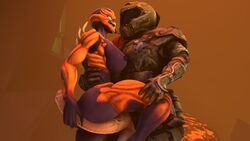 1boy 1girls 3d armor big_breasts big_penis demon demon_girl doom doom_slayer_(doom) duo female garbage-chan grabbing_from_behind hand_on_penis hell helmet hug human human_on_humanoid humanoid imp_(doom) leg_grab licking light-skinned_male male male_human/female_demon male_human/female_humanoid one_leg_up rule_63 source_filmmaker thick_thighs thighhighs