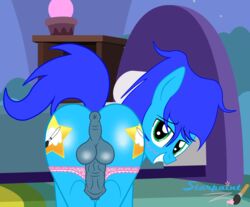 absurd_res animal_genitalia animal_penis anus ass balls blush cutie_mark equid equine equine_penis erection fan_(disambiguation) feral friendship_is_magic furry genitals hi_res male male_only mammal my_little_pony pegasus penis smile solo starpaint0011 uke wings