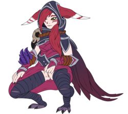 1girls anus female female_only karuo_kimura league_of_legends pussy riot_games solo upskirt vastaya xayah