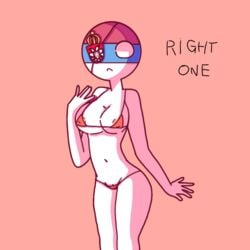 big_ass big_breasts blush countryhumans countryhumans_girl cute female fixed jojofan_alsoch micro_bikini micro_panties peeping serbia_(countryhumans) serbian_flag solo_female