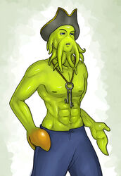 abs davy_jones front_view hat male male_only pants pirates_of_the_caribbean solo tagme tentacle topless