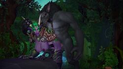 2016 3d animated blizzard_entertainment doggy_style dragon_aspect female green_dragonflight liard no_sound tagme video warcraft werewolf worgen world_of_warcraft ysera
