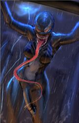 1futa alien artist_request black_skin breasts curvy erection female fit futa_only futanari imminent_rape imminent_sex living_suit long_penis long_tongue looking_down marvel marvel_comics penis rain raining rape_face saliva sharp_teeth she-venom slime smile solo spider-man_(series) standing symbiote tagme teeth thick_penis thick_thighs tongue tongue_out white_eyes wide_hips