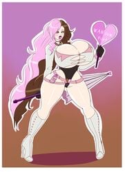 annon big_lips bimbo female female_only high_heels hourglass_figure huge_ass huge_breasts hush_(rwby) neo_(rwby) parasol rwby solo solo_female thick_thighs voluptuous weapon wide_hips