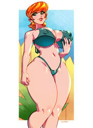 1girls big_breasts bikini breasts canonical_scene cartoon_network curvaceous curvy curvy_figure dexter's_laboratory dexter's_mom female female_only huge_breasts large_breasts mature_female milf nipples nipples_visible_through_clothing orange_hair pawg red_head red_lipstick redhead small_waist solo solo_female solo_focus thick_thighs thighs wide_hips xdtopsu01