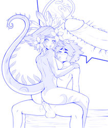 1futa 1girls cum_in_pussy cum_in_uterus female female_on_futa futanari jegc league_of_legends monochrome neeko riot_games taliyah x-ray