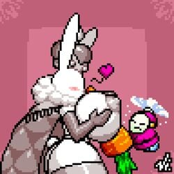 1girls 2020 aliasing anthro areolae ass between_breasts breasts bunny_ears bunny_girl bunny_tail cape carrot chubby clothed crown digital_media_(artwork) duo elbow_gloves female fly_guy fur furry garter_belt gloves hair kissing lagomorph large_breasts long_gloves mammal mario_(series) nipples oaf_(nsfwoaf) paizuri pixel_art queen queen_oaf_(nsfwoaf) rabbit rabbit_humanoid rule_63 sexually_suggestive shy_guy standing sweat tail thick_thighs vi-nsfw video_games voluptuous white_fur yoshi's_island