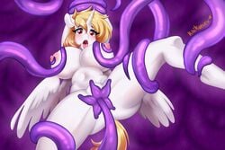 3:2 alicorn anthro areola bodily_fluids breasts equid equine erect_nipples female friendship_is_magic furry hair hi_res horn horse kaikururu mammal my_little_pony navel nipples nude penetration pony spread_legs spreading star_nai tentacle tentacle_sex vaginal_penetration white_body wings