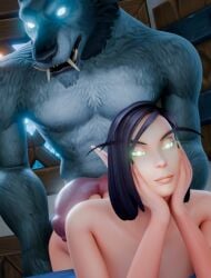 1boy 1boy1girl 1girl 3d animal animal_genitalia animal_penis ass blue_eyes bob_cut breasts canine canine_genitalia canine_penis canis dark_hair elf_ears elf_female elf_girl female furry furry_male furry_on_human furry_with_non-furry graf_drakyla gray_eyes high_elf horny horny_female knot knot_in_ass knotted_penis male/female nude nude_female nude_male penis_in_ass roleplay_character sex werecanid werecanine werewolf worgen worgen_male world_of_warcraft