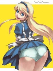 ass_focus blonde_hair crossdressing femboy ippo persona_4 teddie_(persona) upskirt_view