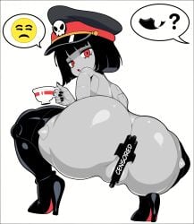 huge_ass ojito_art robot_commander_(bingbingzi) shortstack squatting thick_thighs