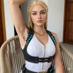1girls ai_assisted ai_generated armpit_fetish armpits fortnite hairy_armpits sweat