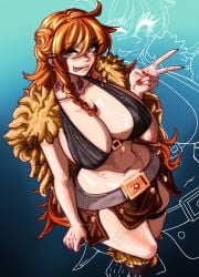 (one_piece) 1girls anime anus arm_tattoo bed blue_tattoo blush breasts bukkake choker cleavage clitoris closed_mouth completely_nude crossover cum cum_in_ass cum_in_pussy cum_on_body cum_on_breasts cum_on_face cum_on_hair cumdrip earrings ejaculation explicit exposed_nipples eye_contact facial female female_focus female_only flushed gaping highres huge_breasts indoors inside jewelry large_breasts long_hair looking_at_viewer midriff nami nami_(one_piece) navel neutral_expression nipples nsfw nude on_bed one_piece orange-haired_female orange_eyes orange_hair patreon pillow pussy shoulder_tattoo solo spread_legs spread_pussy sweat sweaty tattoo trembling uncensored very_long_hair yaki_chun