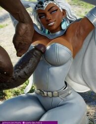 1boy 1girls absurdly_large_cock ai_generated armpit_crease armpit_fetish armpit_hair armpits ass azataai big_ass big_breasts big_thighs blue_eyes cheating cheating_female dark-skinned_female dark-skinned_male dark_skin grin grinning_at_viewer high_heel_boots huge_breasts large_breasts long_hair looking_at_viewer lying lying_on_stomach marvel marvel_comics marvel_tokon:_fighting_souls netorare ntr ororo_munroe paizuri penis_between_breasts pov smiling smiling_at_viewer spread_legs storm_(x-men) thick_ass thick_thighs topless white_hair white_nail_polish x-men