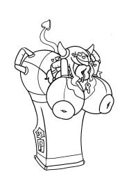 1girls balonojoshi big_ass big_breasts big_lips breasts expansion female female_only handlebars handles_on_butt helltaker huge_ass huge_breasts hyper_ass large_ass large_breasts modeus_(helltaker) monochrome objectification pussy r relief_station round_ass sex_toy sex_toy_transformation sketch transformation vex'ahlia