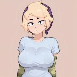 1girl 1girls ai ai-created ai_art ai_assisted ai_generated big_breasts brawl_stars female genderswap_(mtf) gus_(brawl_stars) rule_63