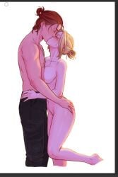 1boy 1boy1girl 1girl 1girl1boy 1girls annie_leonhardt attack_on_titan blonde blonde-haired_female blonde_female blonde_hair blonde_hair_female completely_naked completely_naked_female completely_nude completely_nude_female eren_jaeger gamine_shh kiss kissing naked naked_female nude nude_female shingeki_no_kyojin