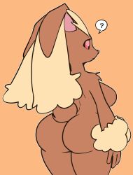 1girls ? anthro ass big_ass breasts completely_nude completely_nude_female female female_only frown furry klacket lopunny naked naked_female nude nude_female pokemon pokemon_(species) sideboob solo solo_female