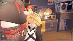burnice_white cum cum_in_ear cum_inside ear_fuck ear_penetration eshu-chan fox_ears fox_girl futa_on_female futanari hands_tied hands_tied_behind_back mind_break pulchra_(zenless_zone_zero) pulchra_fellini rape raped raped_by_futa tagme tongue_out video zenless_zone_zero