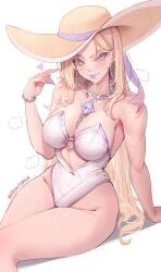 1girls big_breasts blonde blonde-haired_female blonde_female blonde_hair blue_eyes blue_lipstick blush bob_cut breasts chaisia clothed clothed_female emma_frost emma_frost_(marvel_rivals) female female_focus female_only hips large_boobs large_breasts light-skinned_female light_skin looking_at_viewer marvel marvel_comics marvel_rivals mature mature_female solo solo_female solo_focus swimsuit thick_thighs thighs wide_hips x-men
