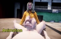 animated animation barefoot clothed_female clothed_female_nude_male feet feet_fetish foot_fetish foot_worship mmd stomp stomped stomping tagme trample trampled trampling video_game_character