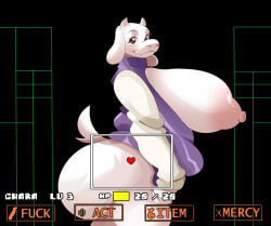 1girls anthro ass big_ass big_breasts black_eyes clothing dumptruck_ass enormous_ass enormous_breasts eyelashes fat_ass female female_only furry furry_female furry_only gigantic_ass gigantic_breasts goat horns huge_ass huge_breasts large_ass large_breasts looking_at_viewer mammal mature mature_female milf mommy mother nipples plump_ass purple_shirt sevonteroo shirt smile solo solo_female solo_focus tail thick_ass toriel undertale undertale_(series) white_fur