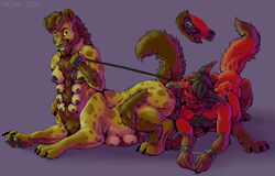 ambiguous_gender anal ass breasts canid canine collar cuntboy cuntboy_with_breasts felid feline fox genitals gnoll hairy hyaenid intersex leash mammal marjani multi_breast muzzle_(disambiguation) oral pussy rimming sex taur