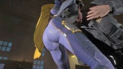 3d ass bat_ears batgirl batgirl_(gotham_knights) batman_(series) big_ass bodysuit brown_hair cape clothed clothed_ass comic costume dc dc_comics gotham_knights heroine huge_ass large_ass police police_uniform policewoman ronnaldoo superheroine tight_clothing tight_fit video_game video_games