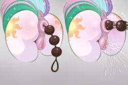 alicorn anal anal_beads anal_masturbation animal_genitalia animal_pussy anus ass big_butthole creed_larsen cutie_mark dock ejaculation equid equine equine_genitalia equine_pussy erect_clitoris friendship_is_magic fur genitals hasbro horse huge_anal_beads mammal masturbation multicolored_tail my_little_pony ponut pony princess_celestia_(mlp) pussy pussy_ejaculation sex_toy squirting tail white_body white_fur