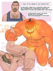 2023 2boys anal anal_sex armpit_hair ass balls bara bara_tits barazoku beard big_balls big_penis blush comic completely_nude completely_nude_male devince dialogue dominant_male english_text facial_hair gay gay_anal gay_domination gay_sex hairy hairy_chest halloween holidays jack-o'-lantern jack_o'_lantern male male/male male_focus male_nipples male_only male_penetrated male_penetrating_male male_pubic_hair manly muscular_male nipples nude penetration penis pumpkin pumpkin_head pumpkin_head_(character) sex solo_male text yaoi