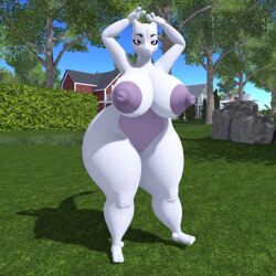 big_ass big_breasts breasts bubble_butt female ferialexonar huge_ass mewtwo pokemon pokemon_(species) thick_thighs wide_hips