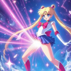 ai_generated bing_image_creator bishoujo_senshi_sailor_moon clothing laser laser_beam sailor_moon skirt usagi_tsukino weaponized_vagina what