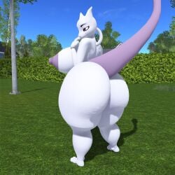 big_ass big_breasts breasts bubble_butt female ferialexonar huge_ass mewtwo pokemon pokemon_(species) thick_thighs wide_hips