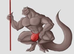 abs anthro biceps bulge daikuhiroshiama lizard male male_only muscular muscular_anthro muscular_male pecs rak_wraithraiser reptile scalie solo tail tower_of_god wraithraiser