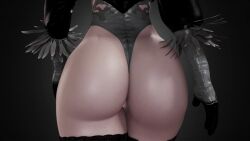 3d animated ass ass_focus big_ass blender clothed cpt-flapjack female female_only leotard nier nier:_automata solo solo_female walking yorha_2b