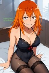 1girls ai_generated clothed clothing gamo-chan looking_at_viewer loveartanime please_don't_bully_me,_nagatoro solo solo_female