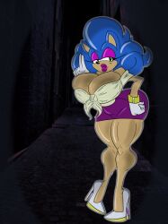 alternate_dimension bimbo bimbo_anthro bimbo_body bimbo_lips bimbofied female genderswap_(mtf) highleg huge_ass huge_breasts lips mrblack1986 rule_63 sonic_(series) sonic_the_hedgehog sonique_the_hedgehog thick_lips thick_thighs wide_hips