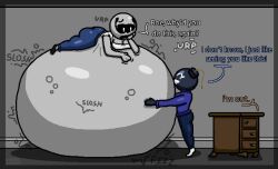 2girls belly belly_expansion belly_inflation big_ass big_belly big_breasts big_butt big_thighs bloated_belly boe_(yambedoodle) burp burping dee_(yambedoodle) dialogue giant_belly huge_ass huge_belly huge_breasts huge_butt huge_thighs hyper_belly multiple_girls oc onomatopoeia original_character slosh sloshing_belly stomach_noises tagme text thick thick_ass thick_butt thick_hips thick_legs thick_thighs thighs yambedoodle