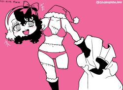 bikini character_request christmas dullahan hitomi_sensei_no_hokenshitsu santa_hat shake-o zombie_girl