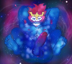 1boy anthro armpit_hair ass aurelion_sol balls body_hair dragon feet gaygoat genitals league_of_legends looking_at_viewer male male_only presenting presenting_hindquarters riot_games solo space