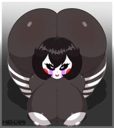 big_breasts black_body breasts_bigger_than_head chubby_female female five_nights_at_freddy's five_nights_at_freddy's_2 hexami makeup marionette_(fnaf) mommy_kink puppet_(fnaf) puppet_(thepuppetlover) voluptuous voluptuous_female white_eyes white_face