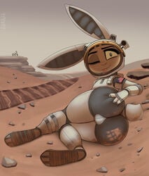 anthro ass ass_grab astronauts big_ass big_butt bulge bunny bunny_ears butt_grab curvy curvy_figure femboy fur furry girly grabbing_own_ass hand_on_butt looking_at_viewer male male_only male_shortstack mars painted_clothes rabbit shortstack slap_mark smile solo solo_male spank_marks teapot_(body_type) teasing texi_(yitexity) thick_thighs tongue tongue_out wide_hips wink yitexity