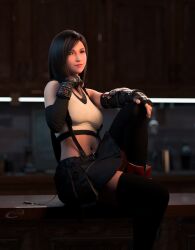 tifa lockhart from final fantasy by blushymostly
