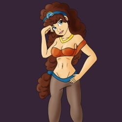 aladdin aladdin_(1992_disney_film) cosplay dipper_pines disney disney_channel disney_xd female female_dipper genderswap_(mtf) gravity_falls harem_outfit jewelry large_breasts midriff navel princess_jasmine_(cosplay) quattrofour quattrosayla rule_63