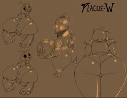 3girls animatronic ass ass_focus chicken female five_nights_at_freddy's five_nights_at_freddy's:_security_breach five_nights_at_freddy's_2 five_nights_at_freddy's_4 glamrock_chica_(fnaf) jack-o'-chica multiple_girls plague_w robot scottgames toy_chica_(fnaf)