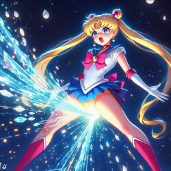 ai_generated bing_image_creator bishoujo_senshi_sailor_moon clothing crystals gems laser laser_beam sailor_moon skirt usagi_tsukino weaponized_vagina what