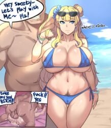 1boy 1girls age_difference barefoot beach bed big_penis bikini blonde_hair breasts clitoris cum english_text erect_nipples erect_nipples_under_clothes female female_protagonist galko gyaru hairy hairy_pussy high_resolution huge_breasts huge_cock instant_loss_2koma large_breasts light-skinned_male light_skin long_hair male mating_press metal_owl nakadashi naughty_face navel nipple_bulge nipples older_male older_man_and_teenage_girl older_penetrating_younger oshiete!_galko-chan overflow pale-skinned_female pale_skin penise profanity pubic_hair pubic_hair_peek rape seductive sequential sex straight sunglasses sunglasses_on_head swimsuit teenage_girl teenager testicles text thick_thighs vaginal_penetration very_high_resolution wide_hips younger_female