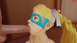 3d 3d_(artwork) animated big_penis blonde_hair deepthroat face_fucking fellatio female long_hair no_sound oral rainbow_mika straight street_fighter street_fighter_v tagme video ynoz